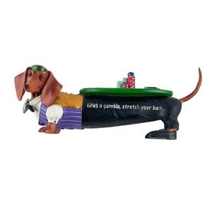 Westland Hot Diggity Dog Another Big Weiner Dachshund Gamble Poker w/ Defect